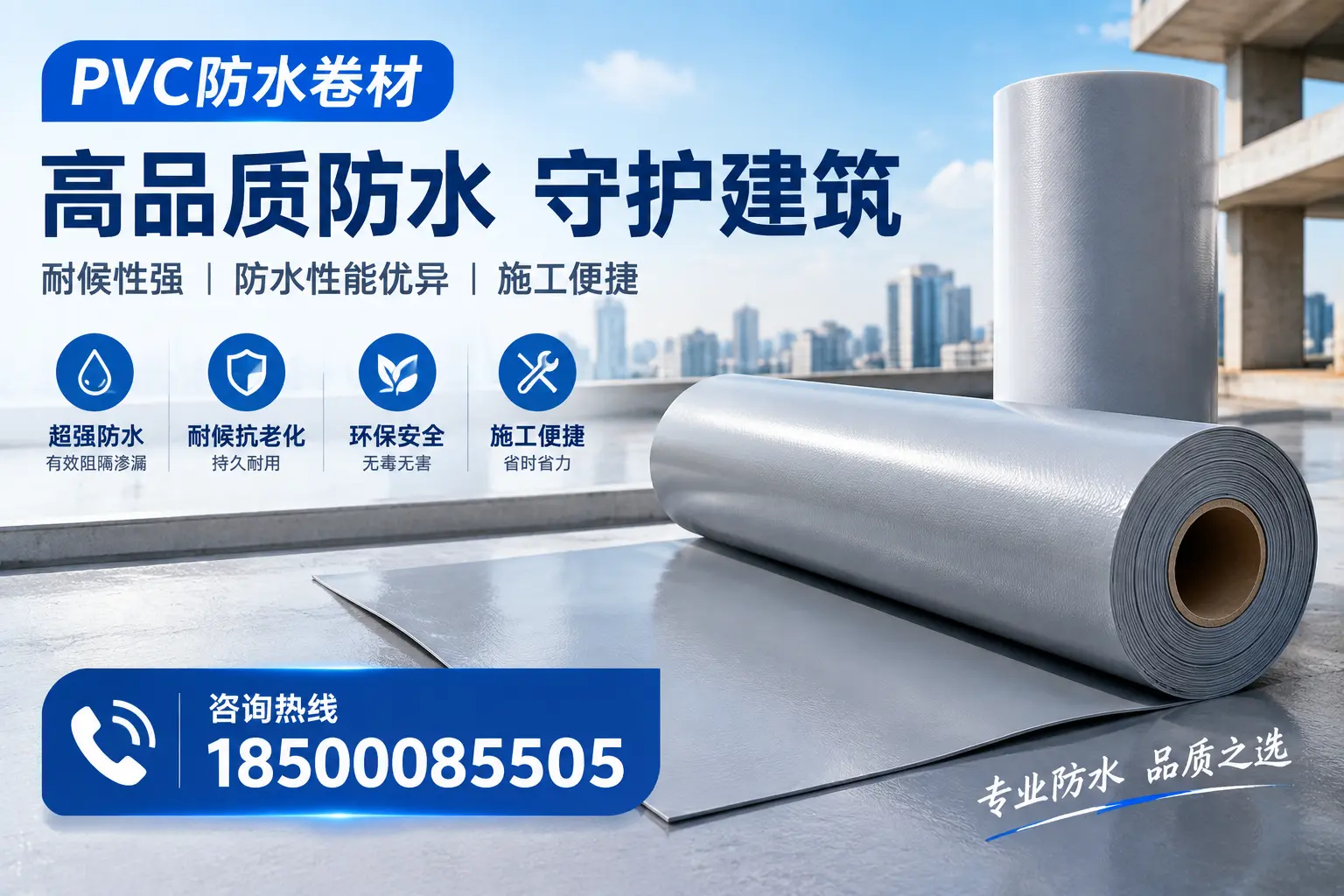 PVC防水卷材的防水效果评测，适合防城港的科学依据